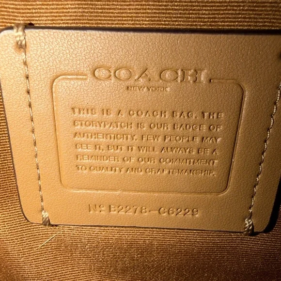 Coach Kacey Satchel in a taupe or beige color. - Picture 10 of 12